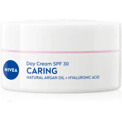 NIVEA Caring crema de zi hranitoare pentru tenul uscat SPF 30 50 ml