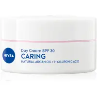 NIVEA Caring crema de zi hranitoare pentru tenul uscat SPF 30 50 ml