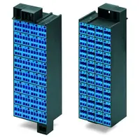 Matrix patchboard; 32-pole; Marking 1-32; suitable for Ex i applications; Color of modules: blue; Module marking, side 1 and 2 vertical; 1,50 mm²; dark gray