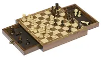 Joc clasic Goki - Sah pentru copii, magnetic cu sertare