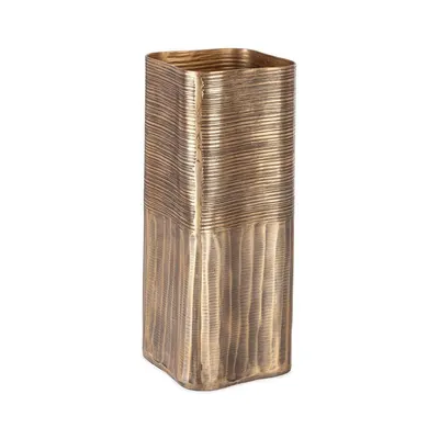 Vază aurie din metal lucrată manual (înălțime 31,5 cm) Reel – Bizzotto