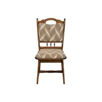 Scaun living FLANDER, cadru nuc + stofa print 07, 50x48x95 cm