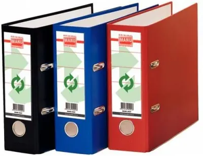 Biblioraft bancar Esselte - A5, 7 cm, eticheta detasabila, albastru