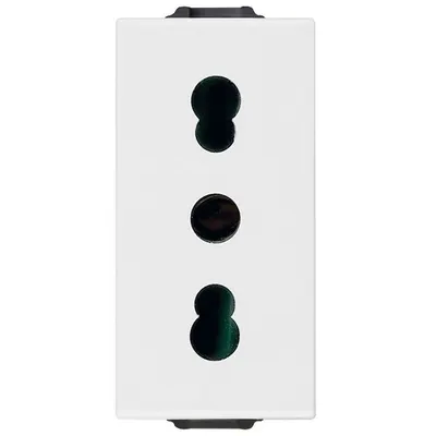 Priza 1 modul standard italian Vimar Neve Up 09203, 2P+E 16A P17/11 alb