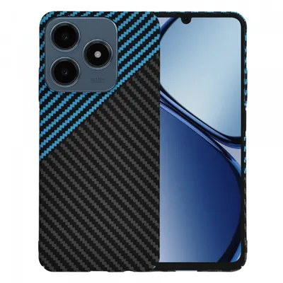 Husa pentru Realme C63 / C61, Techsuit, Carbonite FiberShell, Neagra Bleu