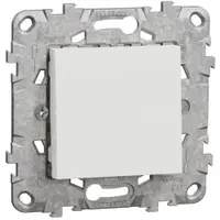 Intrerupator simplu 10A cu suport fixare si gheare Schneider Noua Unica NU520118Z, alb