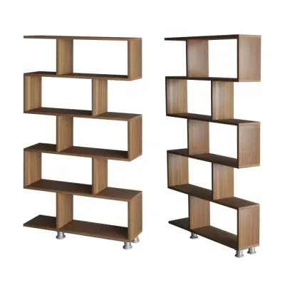 Biblioteca NILUFER, nuc, 90x20x156 cm