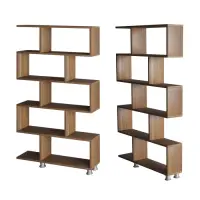 Biblioteca NILUFER, nuc, 90x20x156 cm