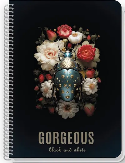 Caiet spiralat Black&White Gorgeous - A4, 60 foi, sortiment