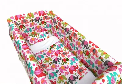 Lenjerie de pat Maxi Elefantei roz 120x60 cm
