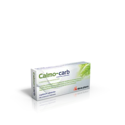 Calmo-carb, 2 blistere x 10 comprimate masticabile, Slavia Pharm