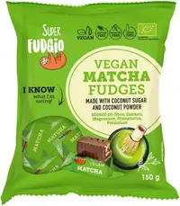 Fudge bio vegan fără gluten, matcha, 150 g, Super Fudgio