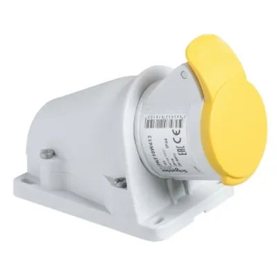 Priza Mureva, surub, B22455:B22480, 16A, 2P + E, 100, 130 V Ac, Perete