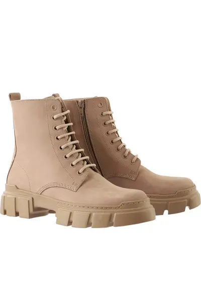 Ghete pentru dama - Hogl - casual - piele nabuc - bej