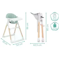 Scaun de masa si sezlong Fillikid Noah 2 in 1 menta
