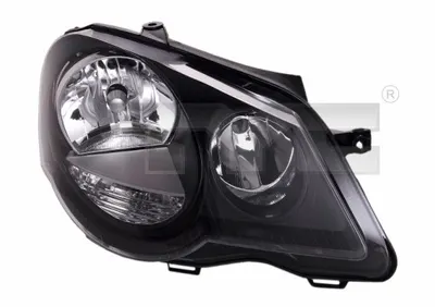 Far dreapta (H1 H7, reglaj electric, cu motoras, fundal negru) VW POLO 2005-2009