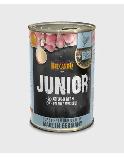 BELCANDO Super Premium hrana umeda pentru juniori, cu pui si oua, 800 g