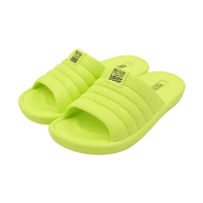Papuci de damă, verde neon, ultra confortabili, Perletti