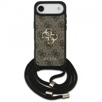 Husa pentru Apple iPhone 17 Air, Guess, Crossbody Cord 4G Big Log, Maro
