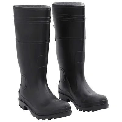 vidaXL Cizme de ploaie, negru, PVC, mărime 41
