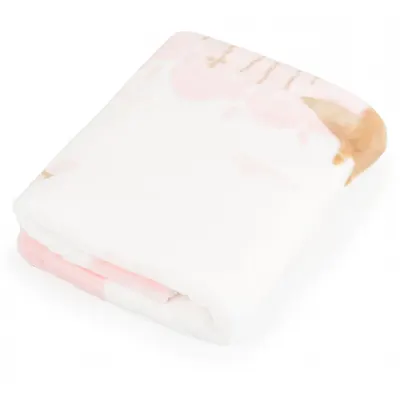 Patura pentru bebelusi cu sherpa 80x110 cm Little friends pink