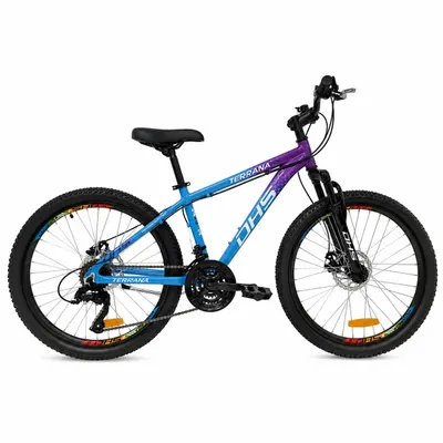 Bicicleta Copii Dhs Terrana 2423B, model 2026 - 24 Inch, Violet-Albastru