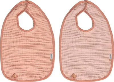 Bavete Bebe-Jou - Pure Cotton Pink, 2 buc