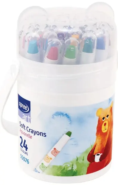Pasteluri în acuarelă Spree Art - 24 de culori, cu pensulă