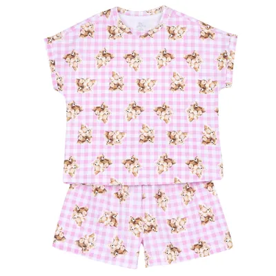 Pijama copii Chicco, alb cu roz, 01571-70MC