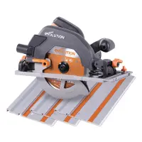 Fierastrau circular de mana, 1600 W, 3900 RPM, Evolution R185CCSX cu disc multi-material 185 mm + sina de ghidaj de 1020 mm