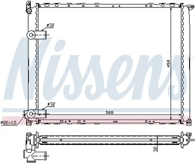 Radiator apa racire motor RENAULT SAFRANE I, SAFRANE II 2.0-2.5D intre 1992-2000