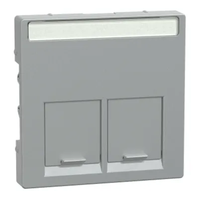 Placa Centrala dubla pentru Conector-Schneider Electric Rj45, Aluminiu