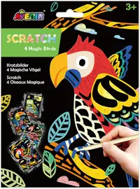 Scratch desene Avenir - Păsări, 4 buc.