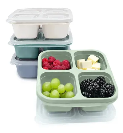 Cutie pentru alimente Melii - Snackle Box, 4 bucăți, 4 compartimente