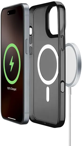 Husă Cellularline - Gloss Mag, iPhone 16 Pro Max, MagSafe, negru