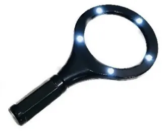 Lupa profesionala cu 5 led-uri si trei moduri de iluminare