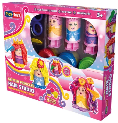 Set cu plastilină Play-Toys - Salon de coafura pentru printese
