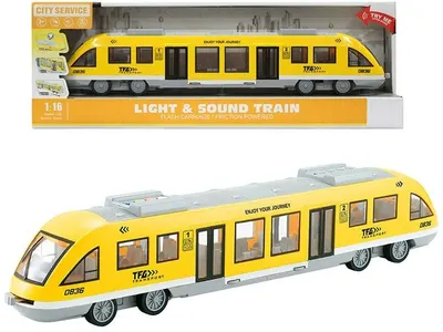 Jucarie pentru copii Ocie City Service - Tren metrou, 1:16, galben