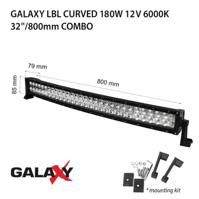 Proiector bara LED GALAXY LBL CURVED 180W 12/24V 6000K
