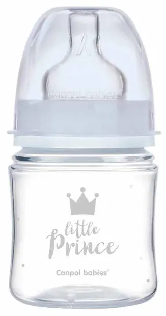 Biberon anticolici Canpol Easy Start - Royal Baby, albastru, 120 ml