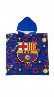Prosop tip poncho, 60x120 cm, 100% bumbac, FC Barcelona Engros