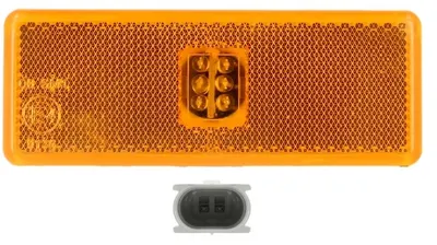 Lumina delimitare stanga dreapta, portocaliu, LED, inaltime 45mm; latime 120mm; adancime 45mm 24V potrivit MERCEDES ACTROS MP2 MP3, ACTROS MP4 MP5 10.02