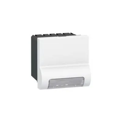 Bulkhead light Mosaic - pentru skirting pilot light, 230 V - 2 module - alb