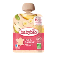 Piure de pere cu banane si mei, 90g, BabyBio