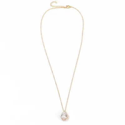 Colier placat cu aur 14K cu pandantiv lacrima