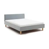 Pat albastru/gri tapițat fără somieră 120x200 cm Lena – Meise Möbel