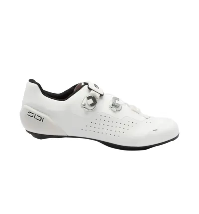 Pantofi de ciclism Genius X Microfiber albi