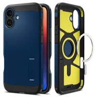 Husa MagSafe pentru Apple iPhone 16, Spigen, Tough Armor, Bleumarin ACS08217