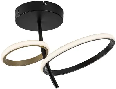 Plafonieră LED Rabalux - Emilion 71296, 24W, negru-auriu