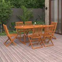 Gossi set mobilier de gradina 7 piese 180x90x75 cm, lemn masiv acacia